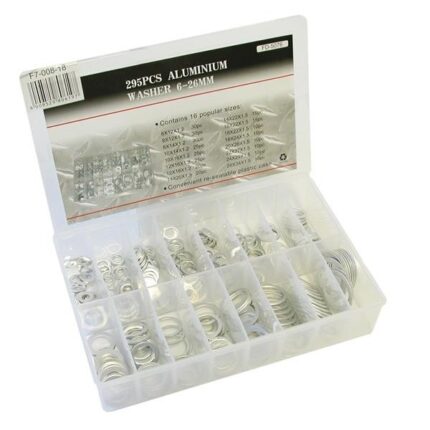 Assorted Aluminium Washers 6-26mm 295 Piece
