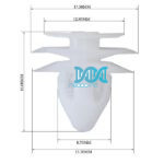 Door Pad Clips 7.5mm (10)