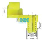 Panel Clip Left Hand(Rod)5mm(10)Yellow