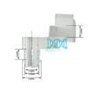 DISCONTINUED - Panel Clip Right Hand(Rod)5mm(100 pieces) White