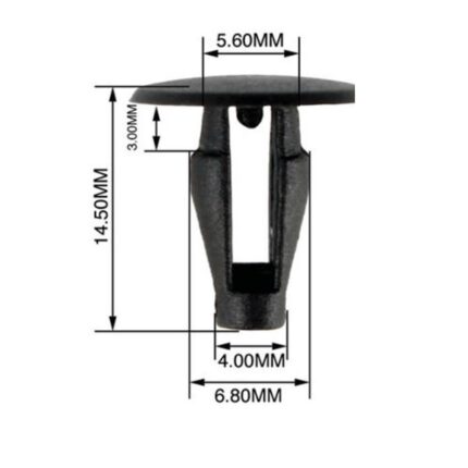 Panel Clips 5.6-6.8mm - 100 Pieces