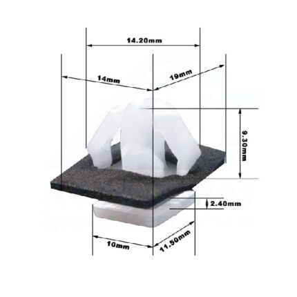 Panel Clip Hyundai Top Sq=10X12mm