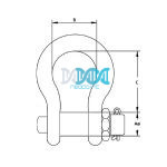 Euro Bow Shackle 6mm 316 Stainless Steel