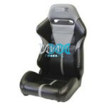 Reclining Racing Seat Pvc Grey & Black - Sold per pair