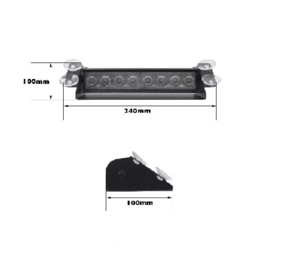 Led With Screen Warning Lamp Clear 12V
