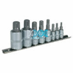 Chrome Vanadium Splined Bit Socket Set - 8 Piece