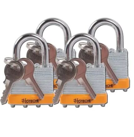 Hoteche Laminated Padlock Set 40mm - (4 Piece)