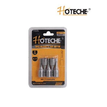 Hoteche 5 Piece magnetic Nut Setter Hex Socket