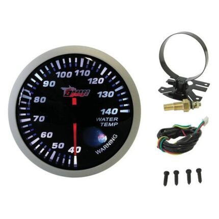 Water Temperature Gauge Electrical 60mm With Sensor Sil/Black