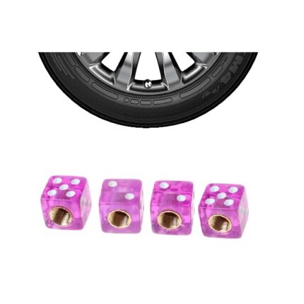 DISCONTINUED - Valve Cap Set Dice 4 Piece - Purple