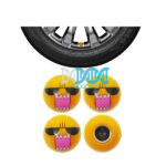 Valve Caps 4 Piece Angry Face