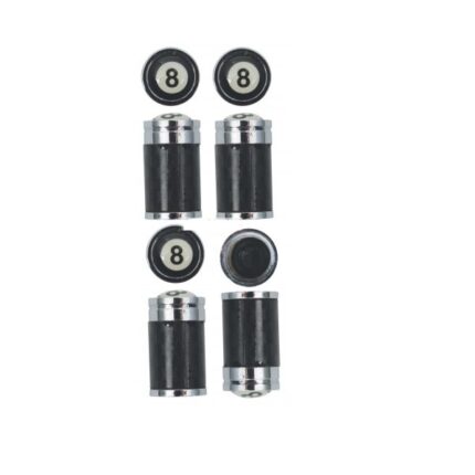 DISCONTINUED - Valve Cap 4 Piece 8 Ball Carbon