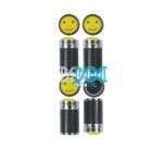 DISCONTINUED - Valve Cap 4 Piece Smile Face Carbon