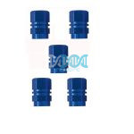 Valve Cap Set 5 Piece Blister Blue