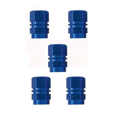 Valve Cap Set 5 Piece Blister Blue
