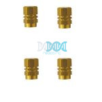 Valve Cap Set 4 Piece Blister Gold
