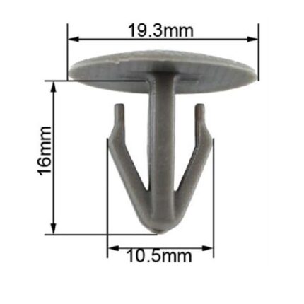 Panel Clips Nissan 8mm Grey