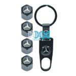 Valve Caps Set With Key Ring Mercedes