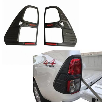 DISCONTINUED - Tail Lamp Cover Set Black Hilux 2015