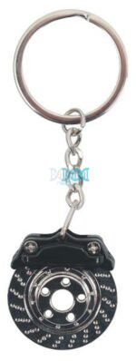 Key Ring Racing Disc Silver/Black