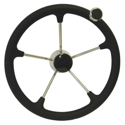 Steering 316 Stainless Steel W/Pu Foam & Knob 155 Blk
