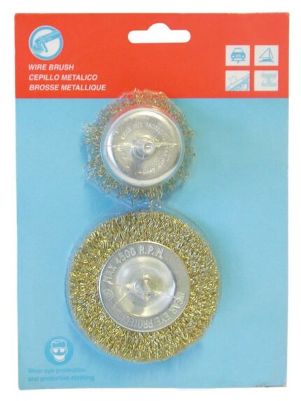 Wire Brush 2 Piece 23 Assorted With Shaft