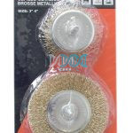 Wire Brush 2 Piece 34 Assorted With Shaft