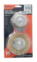 Wire Brush 2 Piece 34 Assorted With Shaft