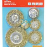 Wire Brush 6 Piece Assorted With Shaft
