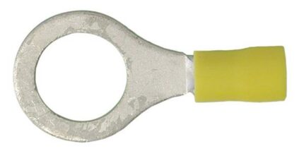 Yellow Ring Terminal 12mm- 10 Pieces
