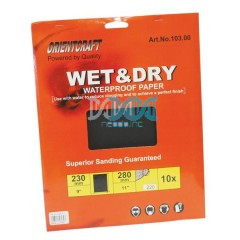 Water Paper Grit 220(10)230X280mm Sheet