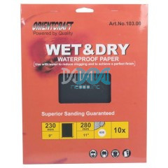 Water Paper Grit 600(10)230X280mm Sheet