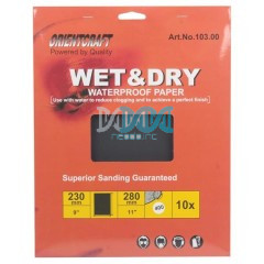 Water Paper Grit 400(10)230X280mm Sheet