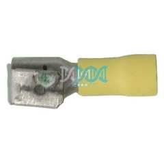 Yellow Piggy Back Terminal 6.3mm- 10 Pieces