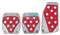 Pedal Pads Silver/Red