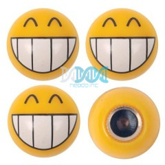 Valve Cap Set Laughing Face 4 Piece