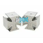 DISCONTINUED - Vavle Cap 4 Piece German Cross Silver