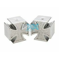 DISCONTINUED - Vavle Cap 4 Piece German Cross Silver