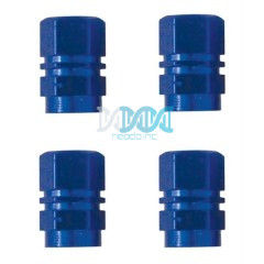 Valve Cap Set 4 Piece Blister Blue