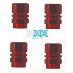 Valve Cap Set 4 Piece Blister Red