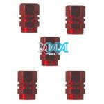 Valve Cap Set 5 Piece Blister Red