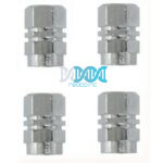 Valve Cap Set 4 Piece Blister Silver