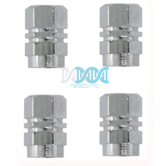 Valve Cap Set 4 Piece Blister Silver