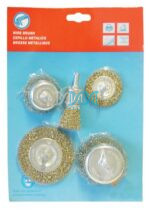 Wire Brush 5 Piece Assorted With Shaft