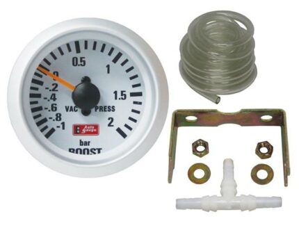 2 Boost Gauge Silver White