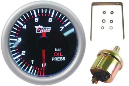 2 Oil Pressure Gauge S/White Type-R