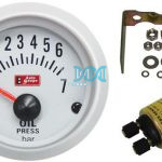 2 Oil Pressure Gauge Sil/Silv