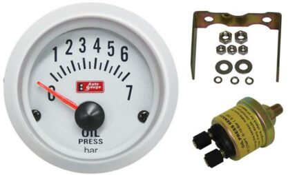 2 Oil Pressure Gauge Sil/Silv