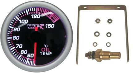 52mm Oil Temperature Gauge S/White Type-R