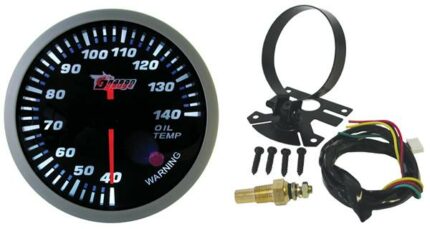 DISCONTINUED - Oil Tempreture Gauge Electrical 60mm With Sensor Sil/Black